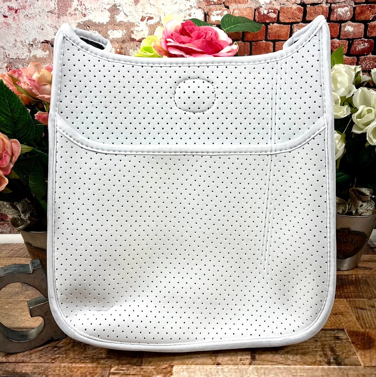 Ahdorned neoprene messenger bag sales