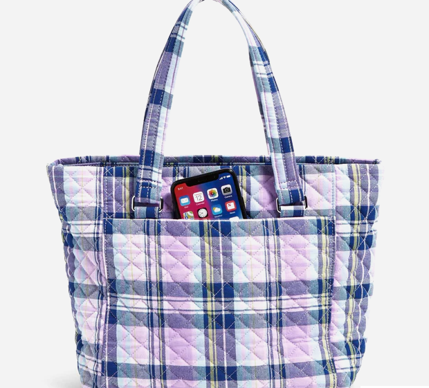 G Vera Bradley Multi Strap Shoulder Bag Amethyst Plaid